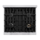 ZLINE 5-Piece Appliance Package - 30-Inch Dual Fuel Range, Hood, Refrigerator, Dishwasher, and Microwave Drawer in Stainless Steel