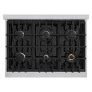 ZLINE 36-Inch Classic Series Dual Fuel Range with 6 Gas Burner Cooktop and 5.2 Cu. Ft. Electric Convection Oven in Stainless Steel (CDR36)