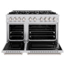 ZLINE 4-Piece Appliance Package - 48-Inch Dual Fuel Range, Hood, Refrigerator, and Dishwasher in Stainless Steel