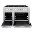 ZLINE 5-Piece Appliance Package - 48-Inch Dual Fuel Range, Hood, Refrigerator with Water Dispenser, Dishwasher, and Microwave Drawer in Stainless Steel