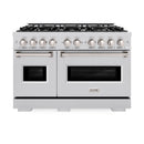 ZLINE 48-Inch Classic Series Dual Fuel Range with 8 Burner Gas Cooktop and 6.7 Cu. Ft. Electric Convection Oven in Stainless Steel (CDR48)