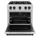 ZLINE 3-Piece Appliance Package - 30-Inch Dual Fuel Range, Refrigerator with Water Dispenser, and Dishwasher in Stainless Steel with Matte Black Accents