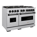 ZLINE Autograph Edition 48-Inch Classic Series Dual Fuel Range with 8 Gas Burner Cooktop and 6.7 Cu. Ft. Electric Convection Oven in Stainless Steel and Matte Black Accents (CDRZ-48-MB)