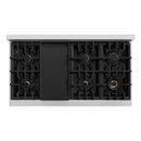 ZLINE 48-Inch Classic Series Gas Range with 8 Gas Burner Cooktop and 6.7 Cu. Ft. Gas Convection Oven  in Stainless Steel with Black Matte Doors (CGR-BLM-48)