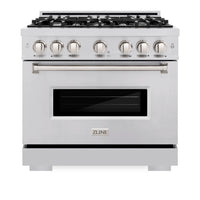 ZLINE 36-Inch Classic Series Gas Range with 6 Gas Burner Cooktop and 5.2 Cu. Ft. Gas Convection Oven in Stainless Steel (CGR36)