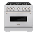 ZLINE 36-Inch Classic Series Gas Range with 6 Gas Burner Cooktop and 5.2 Cu. Ft. Gas Convection Oven in Stainless Steel (CGR36)