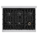 ZLINE 2-Piece Appliance Package - 36-inch Rangetop & 30-inch Double Wall Oven in Stainless Steel (2KP-RTAWD36)