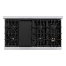 ZLINE 4-Piece Appliance Package - 48-Inch Gas Range, Hood, Refrigerator, and Dishwasher in Stainless Steel