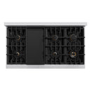 ZLINE Autograph Edition 48-Inch Classic Series Gas Range with 8 Gas Burner Cooktop and 6.7 Cu. Ft. Gas Convection Oven  in Stainless Steel and Champagne Bronze Accents (CGRZ-48-CB)