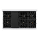 ZLINE Autograph Edition 48-Inch Classic Series Gas Range with 8 Gas Burner Cooktop and 6.7 Cu. Ft. Gas Convection Oven  in Stainless Steel and Polished Gold Accents (CGRZ-48-G)