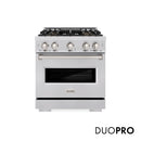 ZLINE 30-Inch 4.2 Cu. Ft. Classic Dual Fuel Range with 4 Burner DuoPro™ Cooktop and Electric Convection Oven in Stainless Steel (PCDR30)
