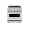 ZLINE 30-Inch 4.2 Cu. Ft. Classic Dual Fuel Range with 4 Burner DuoPro™ Cooktop and Electric Convection Oven in Stainless Steel (PCDR30)