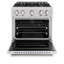ZLINE 30-Inch 4.2 Cu. Ft. Classic Dual Fuel Range with 4 Burner DuoPro™ Cooktop and Electric Convection Oven in Stainless Steel (PCDR30)