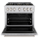 ZLINE 36-Inch 5.2 Cu. Ft. Classic Dual Fuel Range with 6 Burner DuoPro™ Cooktop and Convection Oven in Stainless Steel (PCDR36)