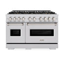 ZLINE 48-Inch 6.7 Cu. Ft. Classic Dual Fuel Range with 8 Burner DuoPro™ Cooktop and Dual Ovens in Stainless Steel (PCDR48)