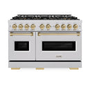ZLINE Autograph Edition 48-Inch Classic Dual Fuel Range with 8 Burner DuoPro™ Cooktop and Dual Ovens with Bronze Accents (PCDRZ-48-CB)