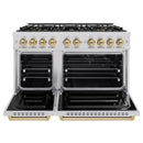 ZLINE Autograph Edition 48-Inch Classic Dual Fuel Range with 8 Burner DuoPro™ Cooktop and Dual Ovens with Bronze Accents (PCDRZ-48-CB)