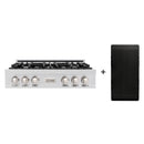 ZLINE 36-Inch Porcelain Gas Stovetop with 6 Gas Burners and Griddle (RT-GR-36)