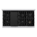 ZLINE 5-Piece Appliance Package - 48-Inch Rangetop, Refrigerator, 30-Inch Electric Double Wall Oven, 3-Rack Dishwasher, and Convertible Wall Mount Hood in Stainless Steel (5KPR-RTRH48-AWDDWV)