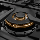 ZLINE Autograph Edition 36-Inch Porcelain Rangetop with 6 Gas Burners in Stainless Steel and Gold Accents (RTZ-36-G)