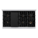 ZLINE Autograph Edition 48-Inch Porcelain Rangetop with 7 Gas Burners in Stainless Steel and Gold Accents (RTZ-48-G)