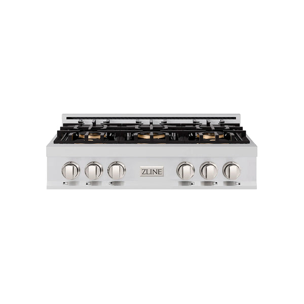 ZLINE 36-Inch Classic Gas Rangetop with 6 Burner DuoPro™ Cooktop in Stainless Steel (PCRT36)