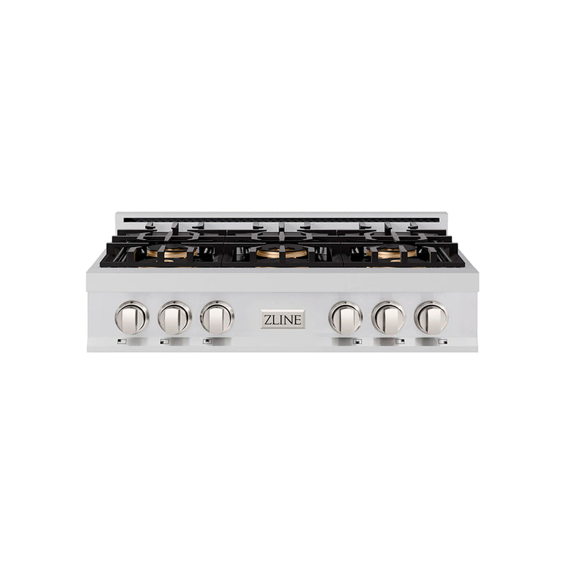 ZLINE 36-Inch Classic Gas Rangetop with 6 Burner DuoPro™ Cooktop in Stainless Steel (PCRT36)