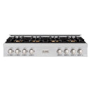 ZLINE 48-Inch Classic Gas Rangetop with 8 Burner DuoPro™ Cooktop in Stainless Steel (PCRT48)