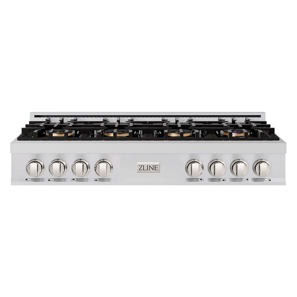 ZLINE 48-Inch Classic Gas Rangetop with 8 Burner DuoPro™ Cooktop in Stainless Steel (PCRT48)