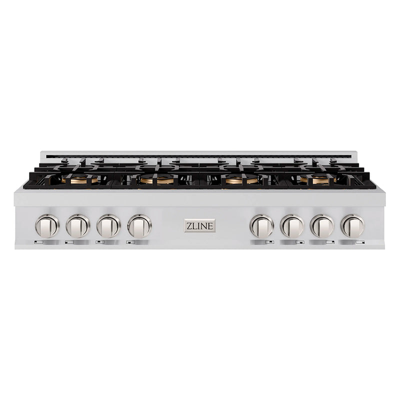 ZLINE 48-Inch Classic Gas Rangetop with 8 Burner DuoPro™ Cooktop in Stainless Steel (PCRT48)