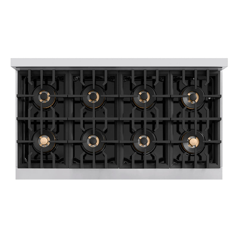 ZLINE 48-Inch Classic Gas Rangetop with 8 Burner DuoPro™ Cooktop in Stainless Steel (PCRT48)