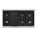 ZLINE Autograph Edition 48-Inch Classic Gas Rangetop with 8 Burner DuoPro™ Cooktop in Stainless Steel and Champagne Bronze Accents (PCRTZ-48-CB)