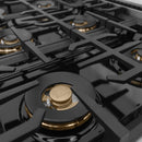 ZLINE Autograph Edition 48-Inch Classic Gas Rangetop with 8 Burner DuoPro™ Cooktop in Stainless Steel and Polished Gold Accents (PCRTZ-48-G)