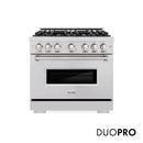 ZLINE 36-Inch 5.2 Cu. Ft. Classic Gas Range with 6 Burner DuoPro™ Cooktop and Convection Gas Oven in Stainless Steel (PCGR36)