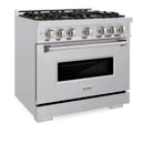 ZLINE 36-Inch 5.2 Cu. Ft. Classic Gas Range with 6 Burner DuoPro™ Cooktop and Convection Gas Oven in Stainless Steel (PCGR36)