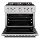 ZLINE 36-Inch 5.2 Cu. Ft. Classic Gas Range with 6 Burner DuoPro™ Cooktop and Convection Gas Oven in Stainless Steel (PCGR36)