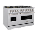 ZLINE 48-Inch 6.7 Cu. Ft. Classic Gas Range with 8 Burner DuoPro™ Cooktop and Dual Ovens in Stainless Steel (PCGR48)