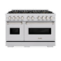 ZLINE 48-Inch 6.7 Cu. Ft. Classic Gas Range with 8 Burner DuoPro™ Cooktop and Dual Ovens in Stainless Steel (PCGR48)
