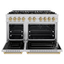 ZLINE Autograph 48-Inch Classic Gas Range with 8 Burner DuoPro™ Cooktop and Dual Ovens with Champagne Bronze Accents (PCGRZ-48-CB)
