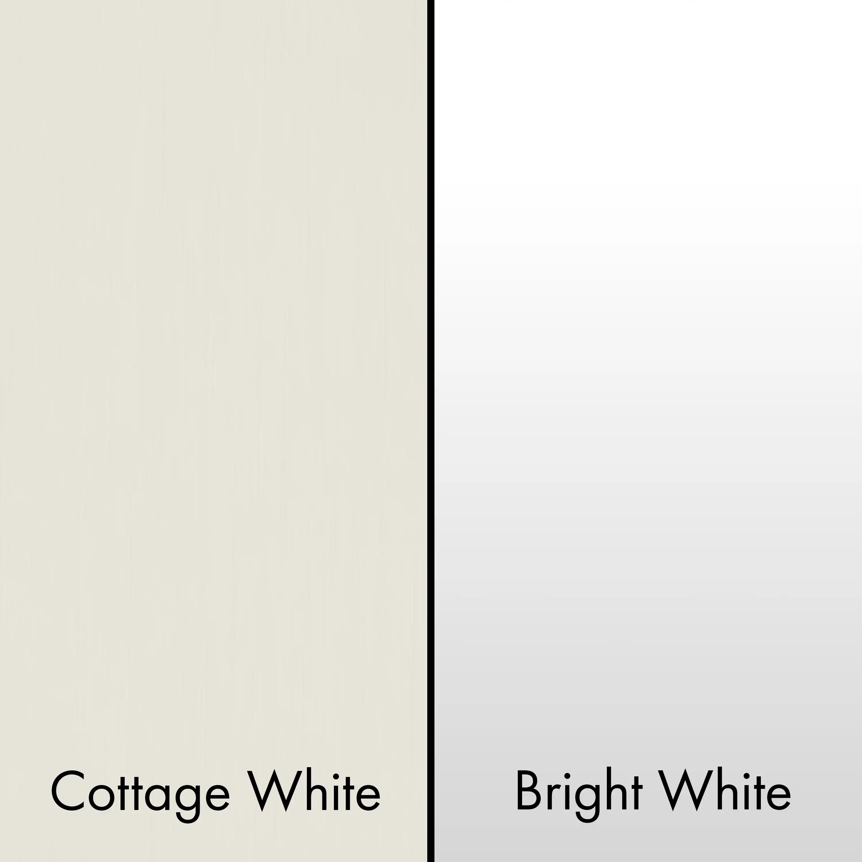 White color swatches: Cottage White and Bright White