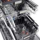 ZLINE 3-Piece Appliance Package - 48-Inch Gas Range, Refrigerator, and Dishwasher in Stainless Steel with Gold Accents