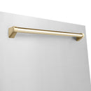 ZLINE 3-Piece Appliance Package - 48-Inch Gas Range, Refrigerator, and Dishwasher in Stainless Steel with Gold Accents