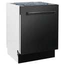 ZLINE 5-Piece Appliance Package - 30-Inch Legacy Dual Fuel Range, Wall Mount Range Hood, 36-Inch French Door Refrigerator with Water Dispenser, Dishwasher, and 30-Inch Microwave Drawer in Black Stainless Steel