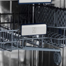 ZLINE 24-Inch Tallac Series 3rd Rack Dishwasher in Blue Gloss with Stainless Steel Tub, 51dBa (DWV-BG-24)