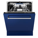 ZLINE 24-Inch Tallac Series 3rd Rack Dishwasher in Blue Gloss with Stainless Steel Tub, 51dBa (DWV-BG-24)