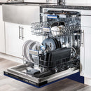 ZLINE 24-Inch Tallac Series 3rd Rack Dishwasher in Blue Gloss with Stainless Steel Tub, 51dBa (DWV-BG-24)