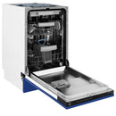 ZLINE 18-Inch Tallac Series 3rd Rack Top Control Dishwasher in Blue Matte with Stainless Steel Tub, 51dBa (DWV-BM-18)