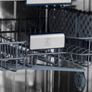 ZLINE 24-Inch Tallac Series 3rd Rack Dishwasher in Blue Matte with Stainless Steel Tub, 51dBa (DWV-BM-24)