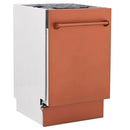 ZLINE 18-Inch Tallac Series 3rd Rack Top Control Dishwasher in Copper with Stainless Steel Tub, 51dBa (DWV-C-18)