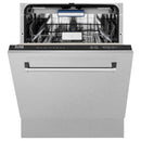 ZLINE 3-Piece Appliance Package - 36-inch Gas Range, Tall Tub Dishwasher & Premium Wall Mount Hood in Satin Stainless Steel (3KP-SGRSRH36-DWV)